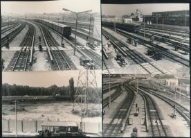 1984 Budapest, a metró Kőér utcai járműtelepének működése, 11 db, 9x14 cm