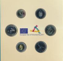 2011. 5Ft-200Ft 6klf db dísztokos szettben "Az önkéntesség európai éve 2011" T:BU