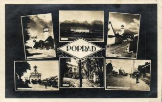 Poprád, kaszárnya, múzeum, Cmiterová utca, Rózsahegy vasútállomás / barracks, museum, street, railway station, automobiles (EK)