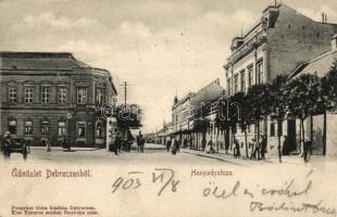 Debrecen, Hunyadi utca; Pongrácz Géza kiadása Kiss Ferencz eredeti fényképe után (fa)