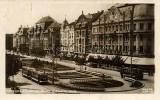 Temesvár, Loyd palota, Ferdinánd király útja, villamosok / palace, boulevard, trams