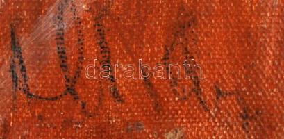 Olvashatatlan jelzéssel: Férfi portré, olaj, vászon, 27,5×18,5 cm