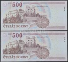 2013. 500Ft "EB" (2x) sorszámkövetők T:I-