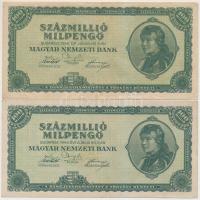 1946. 15db vegyes pengő bankjegy T:II-III