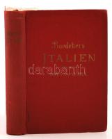 Baedeker, Karl: Italien von den Alpen bis Neapel. Kurzes Reisehandbuch. Leipzig, 1931, Karl Baedeker. Számos térképmelléklettel, kicsit kopott vászonkötésben, egyébként jó állapotban.