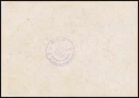 1943 Hitler a katonái előtt,korabeli nyomtatvány, verzón horogkeresztes pecsét" Berlin, 1933-19...