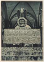 1943 Birodalmi sas,korabeli nyomtatvány, verzón horogkeresztes pecsét" Berlin, 1933-1943, Führer befieht-wir folgen dir!" felirattal,17x12cm /1943  Imperial eagle, print, "Berlin, 1933-1943, Fuhrer befieht-wir folgen dir!" inscription, 17x12cm