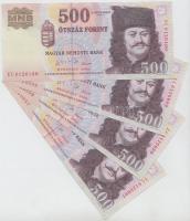 2006. 500Ft "EC" (4x) sorszámkövetők T:I