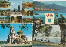 Kb. 200 db MODERN európai városképes lap; sok francia, jugoszláv, csehszlovák / Approx. 200 modern European town-view postcards; many French, Yugoslavian, Czechoslovakian
