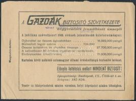 1941 Magyar Királyi Rádiódíj-nyilvántartó Hivatal nyugtája magánhirdetéssel, 15x20cm