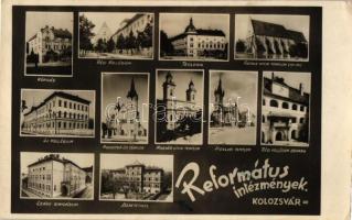 Kolozsvár, Református intézmények; kórház, régi és új kollégium, teológia, leány gimnázium, szeretetház / Calvinist institutions; hospital, old and new boarding school, girl grammar school (EK)