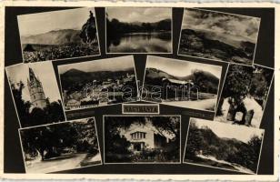 Nagybánya, Gutin, Bódi tó, Rozsály, Festőiskola, Kereszthegyi bánya, Szent István torony / mountains, lake, school, mine, tower