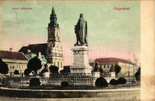 Nagyvárad, Szent László tér és szobor / square and statue (EK)