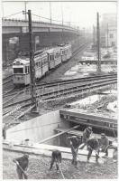 cca 1980-1990 Budapest, villamos járatok: 50, 14, 61, 1, 4, 33. Összesen 7 db fotó, 9x13 cm, 9x14 cm...