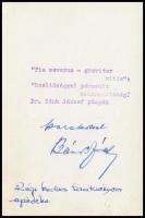 1970 dr. Bánk József (1911-2002)apostoli kormányzó, püspök fotója (13x9cm) hátoldalon a saját kezű a...