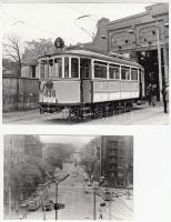 cca 1980 Budapest, 6-os villamos, 4 db fotó, 9x14 cm, 13x18 cm és 18x24 cm