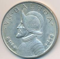 Panama 1947. 1B Ag "Vasco Nunez de Balboa" T:2 Panama 1947. 1 Balboa Ag "Vasco Nunez de Balboa" C:XF