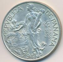 Panama 1947. 1B Ag "Vasco Nunez de Balboa" T:2
Panama 1947. 1 Balboa Ag "Vasco Nunez...