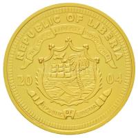 Libéria 2004. 10$ aranyozott sárgaréz "George W. Bush" tanúsítvánnyal T:BU
Liberia 2004. ...
