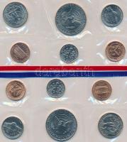 Amerikai Egyesült Államok 1993D 1c-1/2$ (6xklf) + 1993P 1c-1/2$ (6xklf) forgalmi sorok fóliatokban t...