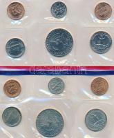 Amerikai Egyesült Államok 1991D 1c-1/2$ (6xklf) + 1991P 1c-1/2$ (6xklf) forgalmi sorok fóliatokban t...