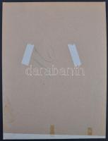 cca 1980 Kerékpárversenyen, kasírozott fénykép, egyik sarka sérült, 40x30 cm