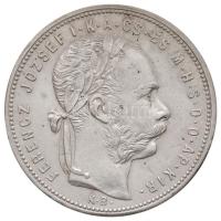 1881KB 1Ft Ag "Ferenc József / Középcímer" Körmöcbánya (12,32g) T:2 Hungary 1881KB 1 Forint Ag "Franz Joseph" Kremnitz (12,32g) C:XF Huszár: 2140., Unger III.: 1464.a, Adamo M15