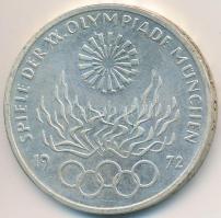 NSZK 1972F 10M Ag "Olimpia-München / Olimpiai Láng" T:2 
FRG 1972F 10 Mark Ag "Olymp...