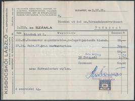 1928-49 Vegyes számla tétel, 7db