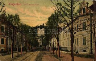 Klagenfurt, Obere Radetzkystrasse / street, Johann Brunner's Hotel (EK)