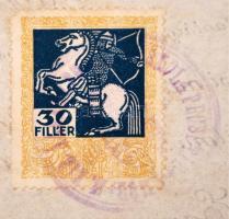 1916 Kőhányás (ma: Gánt, Fejér m.), elemi népiskolai bizonyítvány aláírásokkal, a csákvári elemi nép...