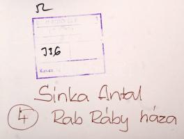 cca 1970 Szentendre, Rab Ráby, azaz Ráby Mátyás 1768-ban épült háza, Sinka Antal feliratozott fotója...