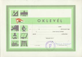 cca 1973 3 db úttörő oklevél, kitöltetlenek, az egyiken aláírással és bélyegzővel