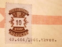 1946 A Budapesti Kereskedelmi és Iparkamara mesterlevele cipészmesterré nyilvánításról, aláírásokkal...
