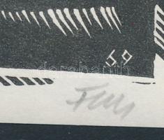 Fery Antal(1908-1994): Ex numismaticis. Klisé, papír, jelzett, 7x8, 9x12 és 10x15 cm