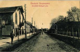 Orosháza, Erzsébet királyné utca, Sonnenfeld üzlete (Rb)