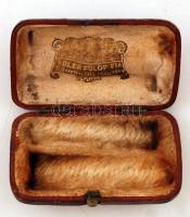 Bőr borítású szipkatok, Adler Fülöp, Bp., Deák Ferenc tér, 7x4cm