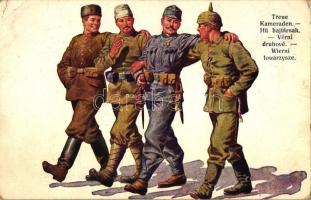 Hű bajtársak / Treue Kameraden / Viribus Unitis propaganda, O.K.W. 4025. (EK)