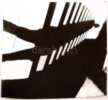 cca 1975 Flantner István: Árnyékom, feliratozott vintage fotóművészeti alkotás, 40x30 cm