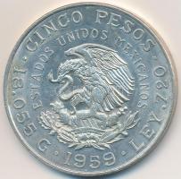 Mexikó 1959. 5P Ag "Carranza születésének 100. évfordulója" T:2
Mexico 1959. 5 Pesos Ag &...