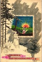 Christmas, Hungarian folklore, military greeting s: Bozó (EB)