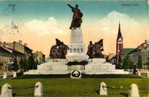 Arad, Kossuth szobor / statue (ázott / wet damage)