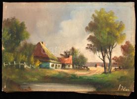 Olvashatatlan jelzéssel: Tanya. Olaj, vászon, 20×30 cm