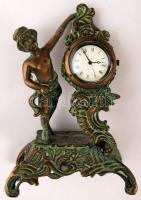 Antikizáló dekoratív kínai óra, működőképes állapotban, m: 15 cm