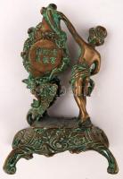 Antikizáló dekoratív kínai óra, működőképes állapotban, m: 15 cm