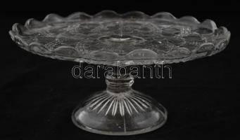 Üveg kínáló / Glass tray 23x10 cm