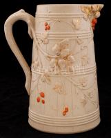 XX. sz eleje: Nagyméretű korsó, virág díszítéssel / Large jar with flower ornament 30 cm