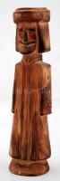 XX: sz eleje: Juhászt ábrázoló faragott fa szobor, hiányos / Carved wooden statue 34 cm