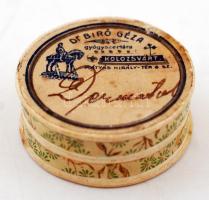 Kisméretű régi gyógyszeres doboz, Biró Géza, Kolozsvár