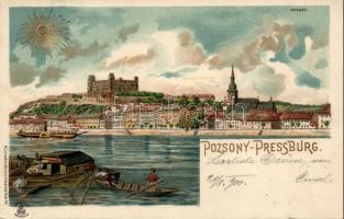 Pozsony, vár / castle, litho (small tear)